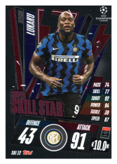 fotbalová kartička 2020-21 Topps Match Attax Champions League Extra Super Skill Star SSKI12 Romeu Lukaku (FC Inter Milan