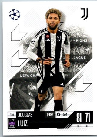 fotbalová kartička 2024-25 Topps Match Attax UEFA Club Competitions 329 Douglas Luiz (Juventus)