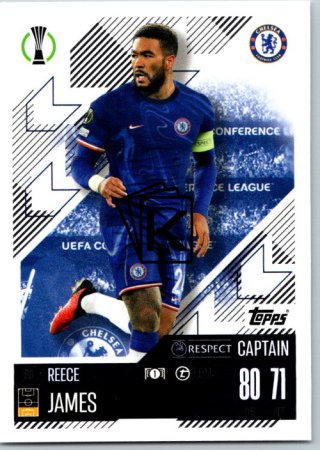 fotbalová kartička 2024-25 Topps Match Attax UEFA Club Competitions  88 Reece James (Chelsea)  -  Captain