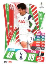 fotbalová kartička 2020-21 Topps Match Attax Champions League HU19 Heung-Min Son Tottenham Hotspur