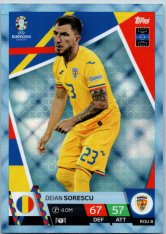 fotbalová karta Topps Match Attax EURO 2024 Blue Crystal ROU8 Deian Sorescu Romania