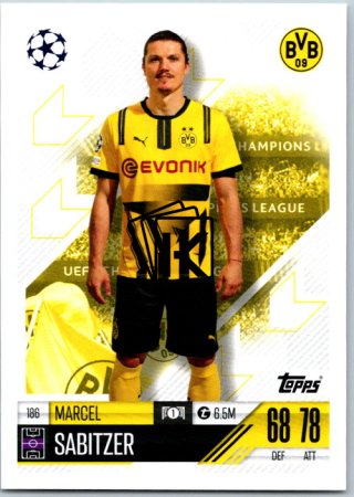 fotbalová kartička 2024-25 Topps Match Attax UEFA Club Competitions  186 Marcel Sabitzer (Borussia Dortmund)