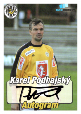 podepsaná fotbalová kartička 2014 MK FC Hradec Králové A17 Karel Podhajský