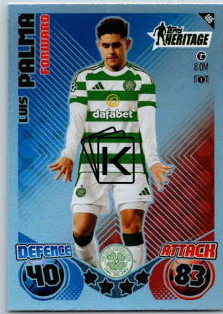 fotbalová kartička 2024-25 Topps Match Attax UEFA Club Competitions Topps Heritage 466 Luis Palma (Celtic FC)