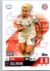 Fotbalová kartička 2024-25 Topps Match Attax EXTRA UEFA Club Competitions UWCL Cards 154.  Linda Dallmann (FC Bayern München)