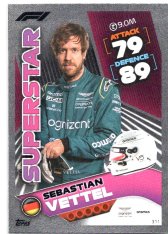 2022 Topps Formule 1Turbo Attax F1 Superstars 311 Sebastian Vettel (Aston Martin)
