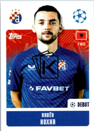 2024-25 Topps Champions League 478 Arbër Hoxha (GNK Dinamo Zagreb)