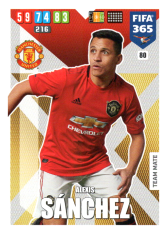 Fotbalová kartička Panini Adrenalyn XL FIFA 365 - 2020 Team Mate 80 Alexis Sanchez Manchester United