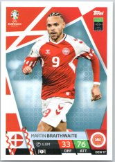 fotbalová karta Topps Match Attax EURO 2024 DEN17 Martin Braithwaite (Denmark)