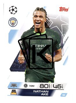 fotbalová kartička 2025-26 Topps Match Attax UCC 52 Nathan Aké (Manchester City)