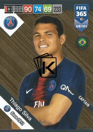 Fotbalová kartička Panini FIFA 365 – 2019 UPDATE Gold Captain 101 Thiago Silva PSG