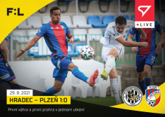 fotbalová kartička SportZoo 2021-22 Live L-024 FC Hradec Králové FC Viktoria Plzeň 1:0