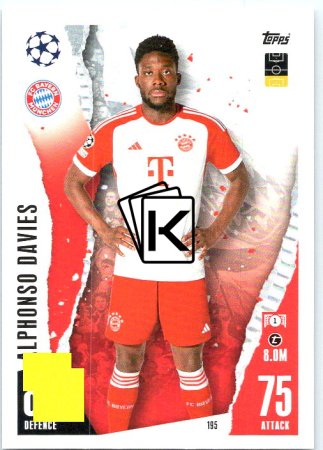 Fotbalová kartička 2023-24 Topps Match Attax UEFA Club Competitions 195	Alphonso Davies FC Bayern München
