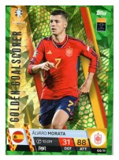 fotbalová karta Topps Match Attax EURO 2024 Green parallel GC11 Alvaro Morata (Spain)