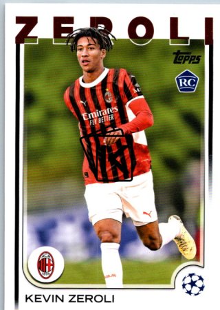 fotbalová kartička 2024-25 Topps UEFA Club Competitions Flagship 34 Kevin Zeroli RC AC Milan