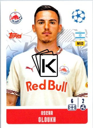 2024-25 Topps Champions League 452 Oscar Gloukh (FC Salzburg)
