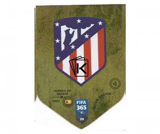Fotbalová kartička Panini FIFA 365 – 2019 Znak Atletico de Madrid