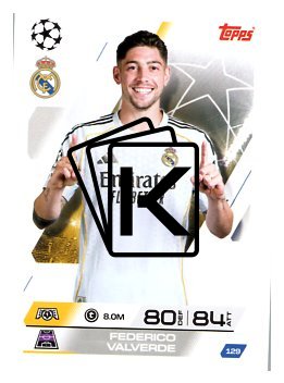fotbalová kartička 2025-26 Topps Match Attax UCC 129 Federico Valverde (Real Madrid CF)