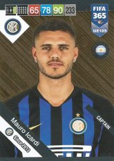 Fotbalová kartička Panini FIFA 365 – 2019 UPDATE Gold Captain 105 Mauro Icardi Inter Milan