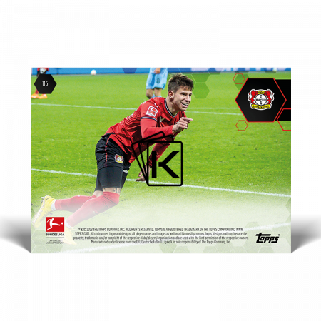 Fotbalová kartička Topps Now 2022-23 Bundesliga 115 Adam Hložek Bayer Leverkusen  /129