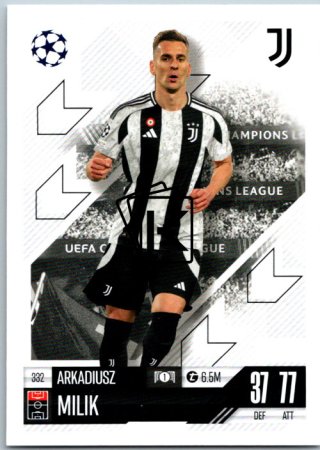 fotbalová kartička 2024-25 Topps Match Attax UEFA Club Competitions 332 Arkadiusz Milik (Juventus)