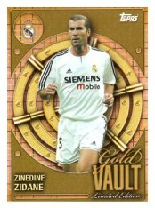 fotbalová kartička 2025-26 Topps Team set Real Madrid CF Gold Vault GV-5 Zinedine Zidane