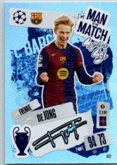 fotbalová kartička 2024-25 Topps Match Attax UEFA Club Competitions Man of the Match Signature Style 402 Frenkie de Jong (FC Barcelona)