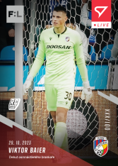 fotbalová kartička 2023-24 SportZoo Fortuna Liga Live L-16 Viktor Baier FK Viktoria Plzeň RC /69