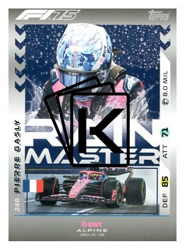 2025 Topps Turbo Attax F1 BWT Alpine Rainmaster HP 248 Pierre Gasly