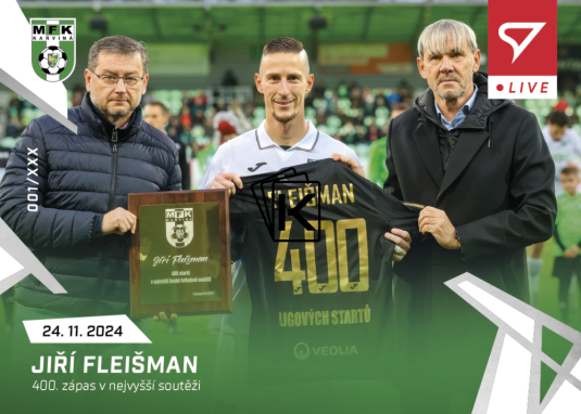 fotbalová kartička 2024-25 SportZoo Chance Liga Live L-24 Jiří Fleišman Karviná