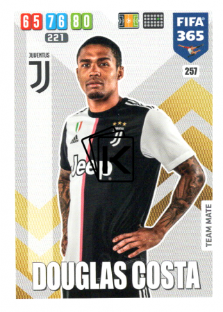 Fotbalová kartička Panini Adrenalyn XL FIFA 365 - 2020 Team Mate 257 Douglas Costa Juventus