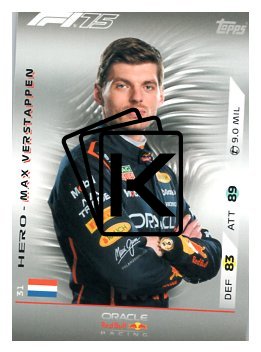 2025 Topps Turbo Attax F1 Oracle Red Bull Racing  31 Max Verstappen