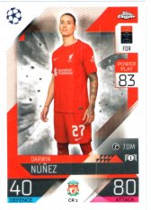 Fotbalová kartička 2022-23 Topps Match Attax UCL Chrome Preview CR1 Darvin Nunez Liverpool FC