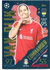 Fotbalová kartička 2022-23 Topps Match Attax UCL Limited Edition COmmander LECO1 Virgil Van Dijk Liverpool FC