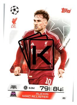 fotbalová kartička 2025-26 Topps Match Attax UCC 20 Aleix Mac Allister (Liverpool)