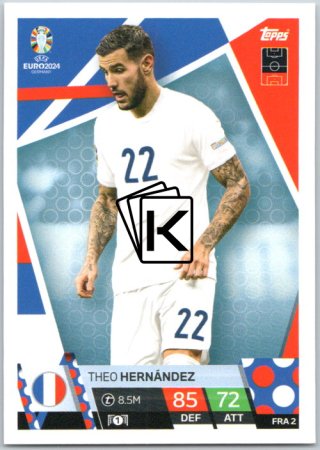 fotbalová karta Topps Match Attax EURO 2024 FRA2 Theo Hernández (France)