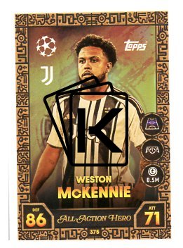 fotbalová kartička 2025-26 Topps Match Attax UCC 375 Weston McKennie (Juventus)