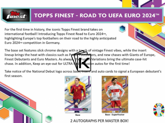 2024 Topps Finest Road to UEFA EURO Mini Hobby Box