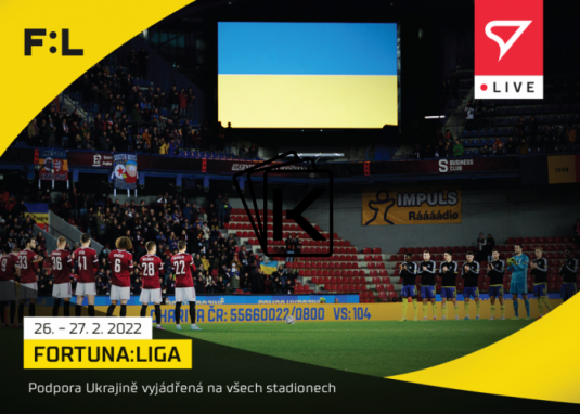 fotbalová kartička SportZoo 2021-22 Live L-101 AC Sparta Praha Podpora Ukrajině /60