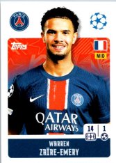 2024-25 Topps Champions League 290 Warren Zaïre-Emery (Paris Saint-Germain)