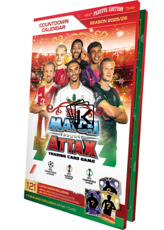 2025-26 Topps Match Attax UEFA Champions League Adventní kalendář + 5 balíčků zdarma