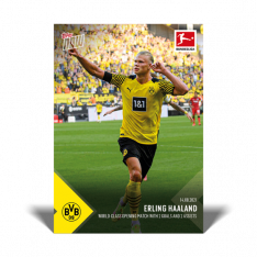 Fotbalová kartička Topps Now 2021-22 Bundesliga 5 Erling Haaland Borussia Dortmund