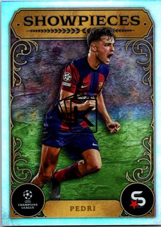 Fotbalová kartička 2023-24 Topps Superstars UEFA Club Competitions Showpieces 8 Pedri (FC Barcelona)