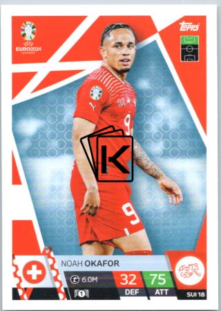 fotbalová karta Topps Match Attax EURO 2024 SUI18 Noah Okafor (Switzerland)