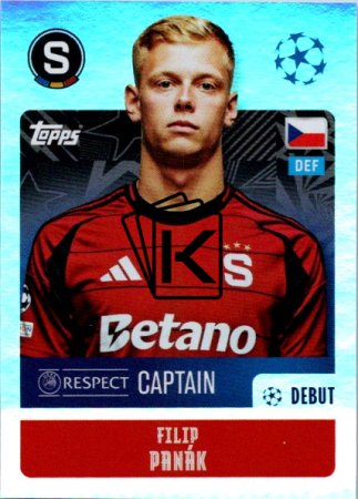 2024-25 Topps Champions League 420 Filip Panák (AC Sparta Praha)