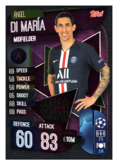 Fotbalová kartička 2019-2020 Topps Match Attax Champions League Super Squad Angel Di Maria SS10 PSG