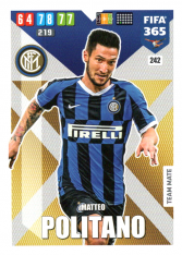 Fotbalová kartička Panini Adrenalyn XL FIFA 365 - 2020 Team Mate 242 Matteo Politano Inter Milan