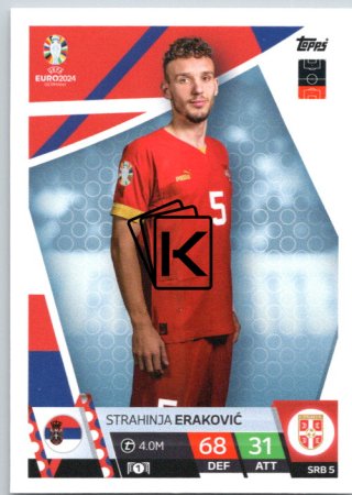 fotbalová karta Topps Match Attax EURO 2024 SRB5 Strahinja Eraković (Serbia)