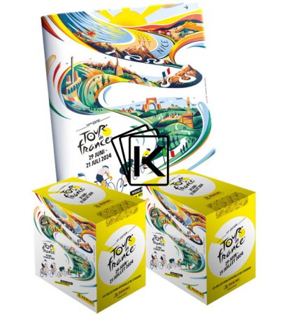 2024 Panini Tour de France 2x Box samolepek (36 balíčků) + Album zdarma