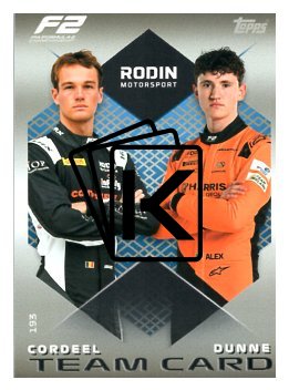 2025 Topps Turbo Attax F1 Rodin Motorsport F2 Teams HP 193 Cordeel/Dunne